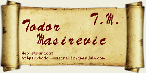 Todor Maširević vizit kartica
